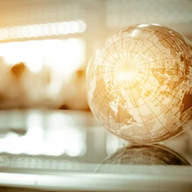 Globe on table